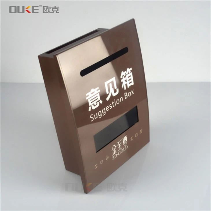 Clear Plastic Ballot Box Acrylic Suggestion Boxes With Sign Holder