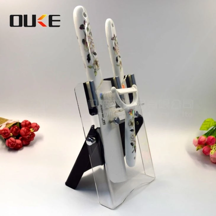 Desktop High Quality Acrylic Pocket Knife Display Stand Display Easel