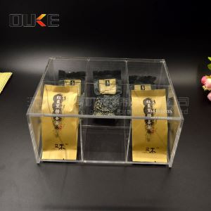 Novi dizajn Clear Square akril Tea Ormari za prodaju