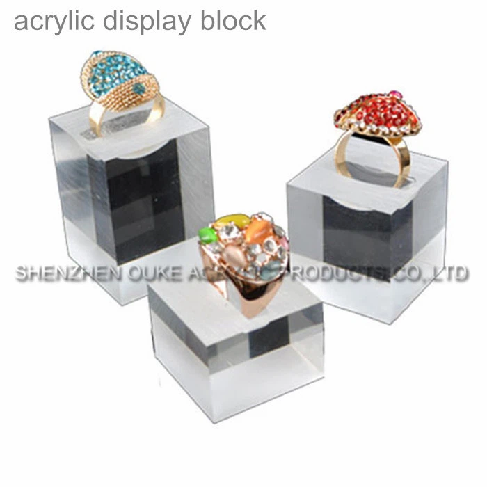Perspex Plexi Glass Clear Acrylic Ring Display Block Wholesale