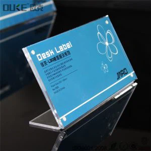 Transparent male plastike Prijavi Stand akril Display držači akril Flyer Holder