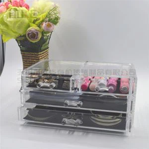Najprodavaniji Crystal -akrilne Makeup Organizator-Perspeksa makeup sa 3 ladice