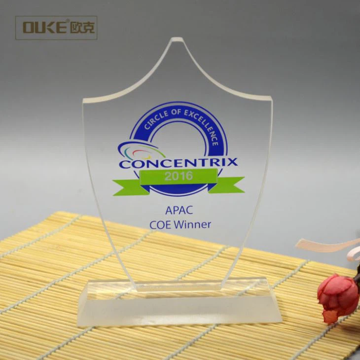 Manufacture Roof Shape Blank Acrylic Award Trophy