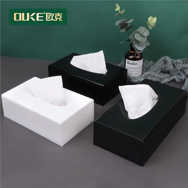 Black Acrylic Tissue Box